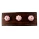 Baby Pink Flower Medium Ceramic Melon Wooden Hook